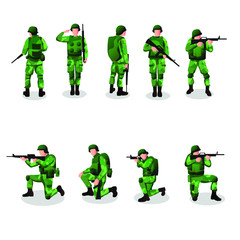 Army character vector