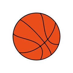 illustration of a basketball outline isolated