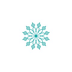 logo outline abstract flower pattern