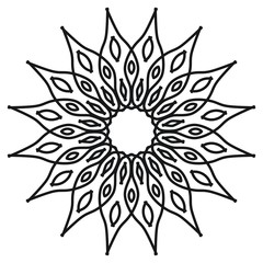 Abstract mandala on white background