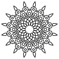 Abstract mandala on white background