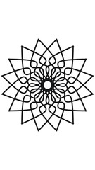 Fototapeta premium Abstract mandala on white background