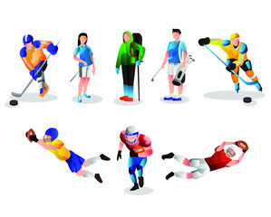 Fototapeta na wymiar various sports character vector