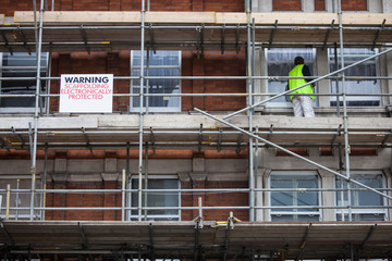 Low angle view of scaffolding