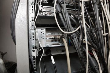 Close-up of configuration of wires