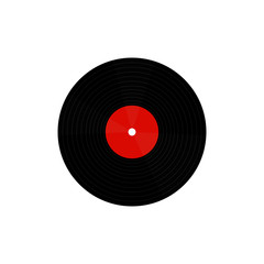 vinyl record music vector with vinyl record word