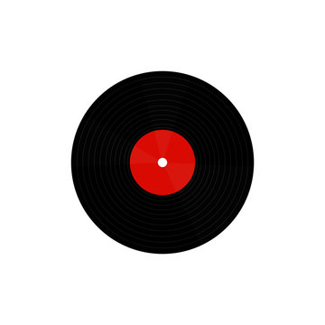 vinyl record music vector with vinyl record word