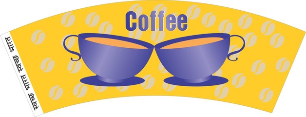 TEA COFFEE PAPER CUP BLANKS RAW MATERIAL DESIGN 