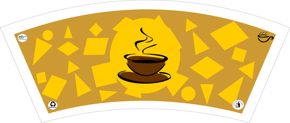 TEA COFFEE PAPER CUP BLANKS RAW MATERIAL DESIGN 
