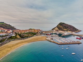 Beautiful fishing town of Getaria at Basque Country, Spain.