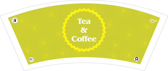 TEA COFFEE PAPER CUP BLANKS RAW MATERIAL DESIGN 