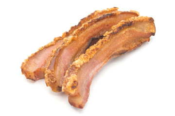 slice of bacon white background