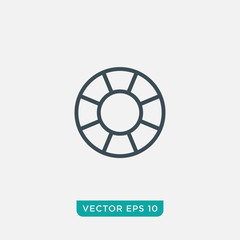 Life Buoy Icon Design, Float Icon Vector EPS10