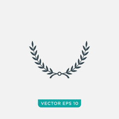 Laurel Wreath Icon Design, Vector EPS10