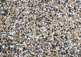 Mixture of different pebbles