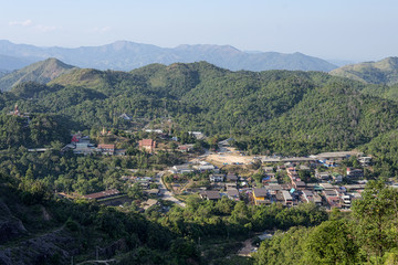 Viewpoint E-Tong Village, Kanchanaburi,Thailand.