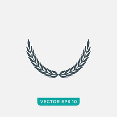 Laurel Wreath Icon Design, Vector EPS10