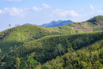 Fototapeta premium Noen Chang Suek Evening Viewpoint, in Kanchanaburi,Thailand.