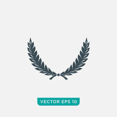 Laurel Wreath Icon Design, Vector EPS10