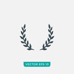 Laurel Wreath Icon Design, Vector EPS10