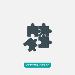 Puzzle Icon Design, Vector EPS10