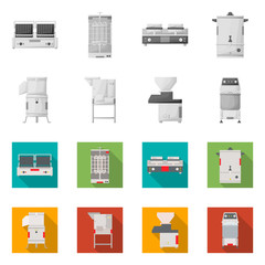 Isolated object of domestic and appliances symbol. Set of domestic and furniture stock symbol for web.