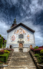 Fototapeta na wymiar The Beautiful Church in Conflans, France
