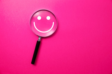 lente di ingrandimento, psicologia, felicità, personalità, psichiatria