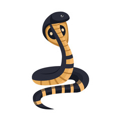 Fototapeta premium Vector illustration of cobra and king icon. Web element of cobra and head stock symbol for web.