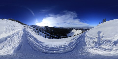 HDRI Panorama on Sunny Day in Winter Tatra Mountains