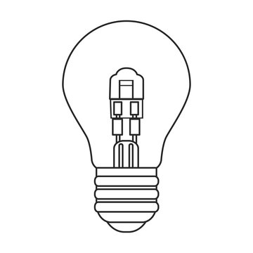 recommend clip art: Iight bulb vector icon.Line vector icon isolated on white background light bulb.