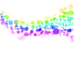 Bubbles Circle Dots Unique Colorful Bright Vector Background
