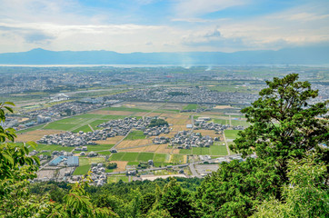 Obraz premium 滋賀 三上山からの眺め