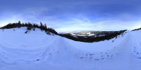 360 Panorama in Winter Tatra Mountains