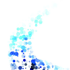 Bubbles Circle Dots Unique Blue Bright Vector Background