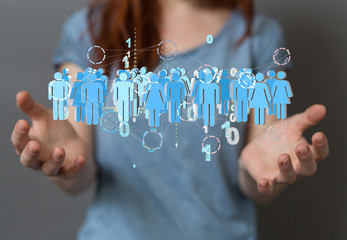 conceptual image with social connection