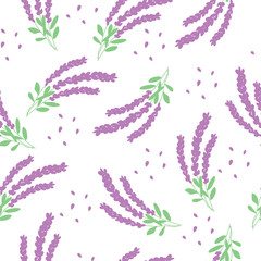 lavender pattern on white background.