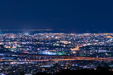 Fototapeta na wymiar 大阪府池田市五月山展望台からの夜景