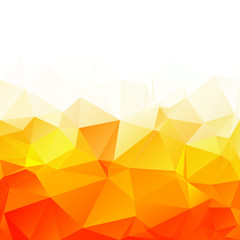 Orange Polygonal Mosaic Background, Creative Design Templates