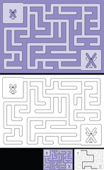 Easy alphabet maze - letter X