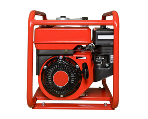 Mobile, portable mobile diesel or gasoline generator, control unit isolated on a white background.