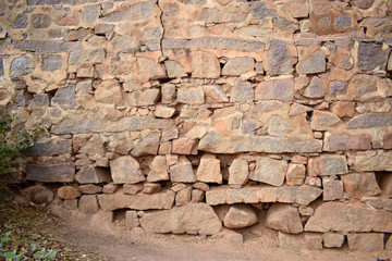 Fort Granite Rock Ruins/peeled Wall Texture Background Image