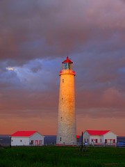 Fototapeta na wymiar North America, Canada, Province of Quebec, City of Gaspé, Cap-des-Rosiers Lighthouse