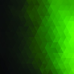 Green Polygonal Mosaic Background, Creative Design Templates