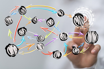 Digital Network and data concept.