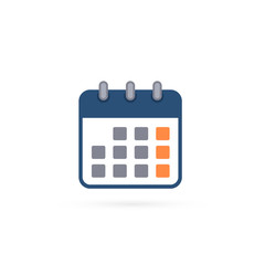 Calendar flat icon. Vector isolated flat design illustration