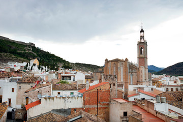 Fototapeta na wymiar Rooftops of Sagunto, Spain
