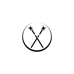 Wand magic hat Logo Template vector symbol