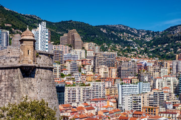 Colorful hillside condos in Monaco 