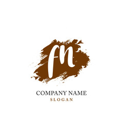 FN Initial handwriting logo vector	